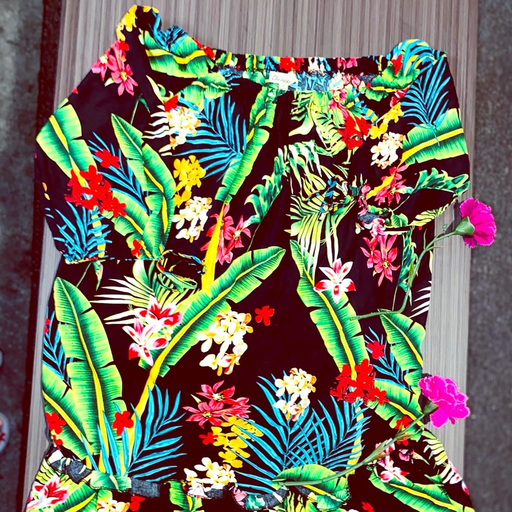 Chances-R Beautiful low neck Floral dress.